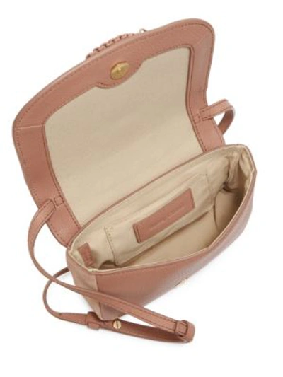 Shop See By Chloé Hana Mini Suede & Leather Crossbody Bag In Berry Pink
