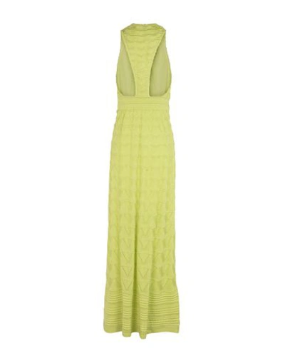 Shop M Missoni Long Dress In Acid Green