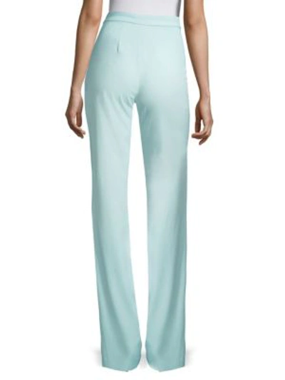 Shop Alice And Olivia Jalisa High-waist Trousers In Light Dusty Aqua