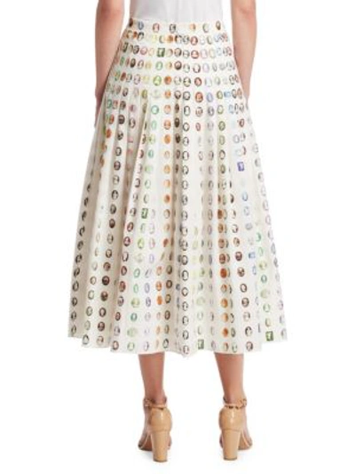 Shop Rosie Assoulin Pleated Midi Skirt In White Cameo