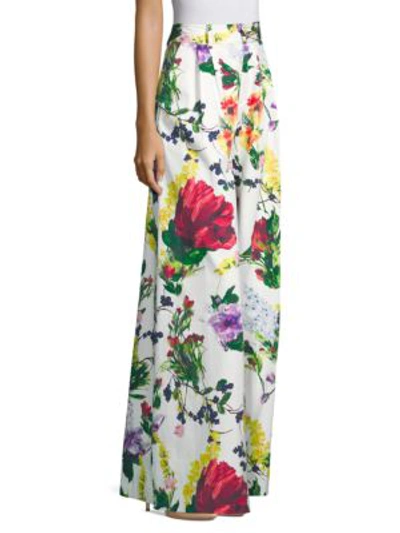 Shop Alice And Olivia Dustin Super Flare Pants In Wildflower