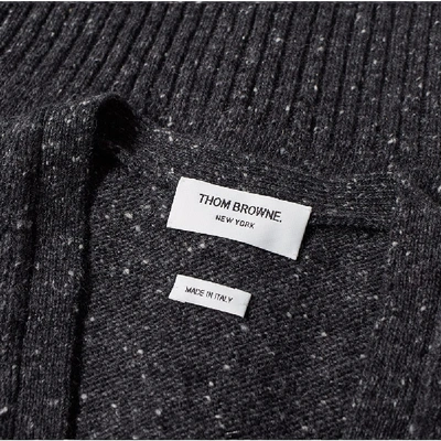 Shop Thom Browne Classic Donegal Cardigan In Grey