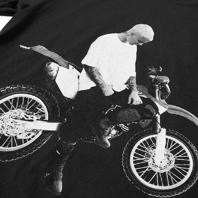 Shop Justin Bieber Motorcycle Tee In Black
