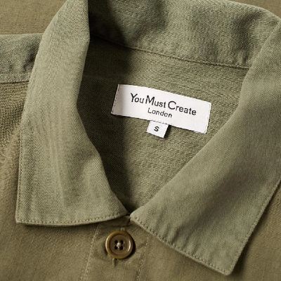 Shop Ymc You Must Create Ymc Doc Savage Shirt Jacket In Green