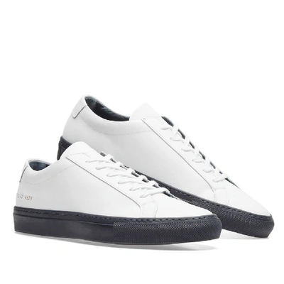 Shop Common Projects Achilles Low Coloured Sole In White