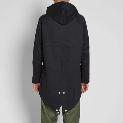 Shop Nigel Cabourn Authentic Cameraman Fishtail Parka In Blue