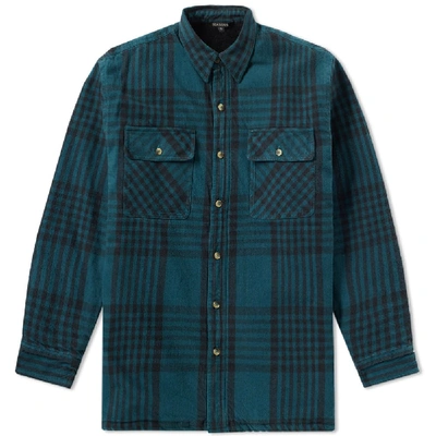 Shop Yeezy Season 5 Classic Flannel Shirt In Green