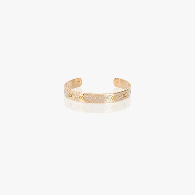 Shop Gucci Large Icon Bracelet In Yellow Gold In Metallic