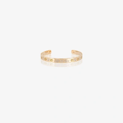 Shop Gucci Icon Bracelet In Yellow Gold In Metallic