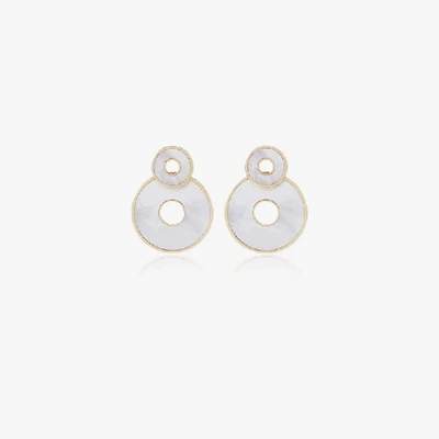 Shop Retrouvai Mother Of Pearl Swivel Earrings In Metallic