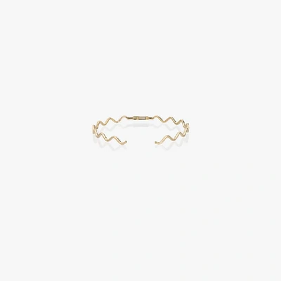 Shop Sabine Getty Wave Choker Necklace In Metallic