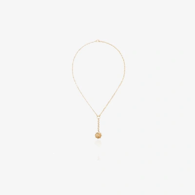 Shop Foundrae 18k Yellow Gold Spark Small Belcher Chain Diamond Necklace In Metallic