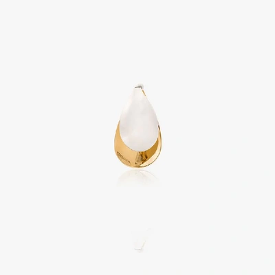 Shop Charlotte Chesnais Gold Vermeil And Sterling Silver Petal Earring In Metallic