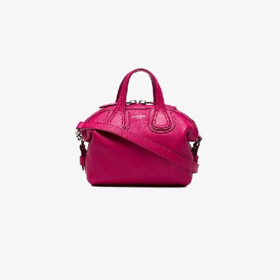 Shop Givenchy Pink Nightingale Mini Cross Body Bag In Pink&purple