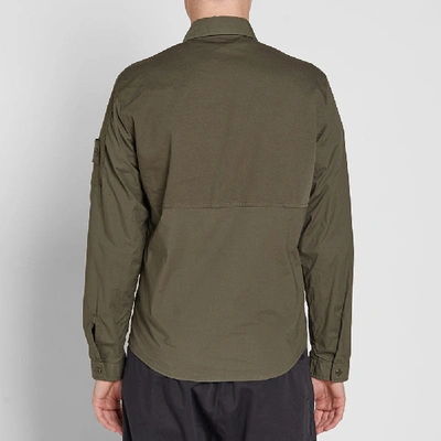 Shop Stone Island Ghost Piece Overshirt In Green