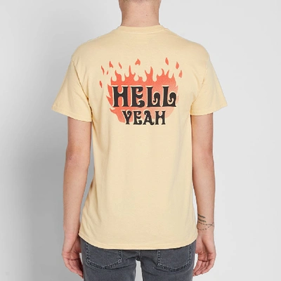 Shop Strangers Hell Yeah Tee In Yellow