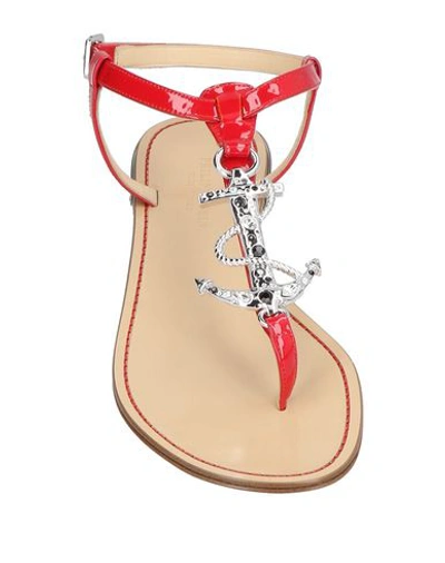 Shop Philipp Plein Flip Flops In Red