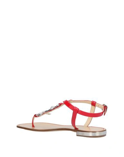 Shop Philipp Plein Flip Flops In Red