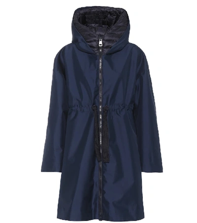 Shop Moncler Aigue Raincoat In Blue