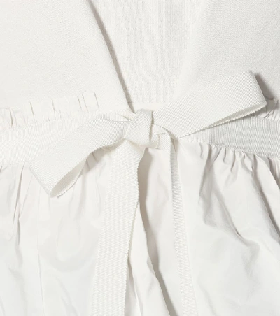 Shop Moncler Cotton-blend Top In White