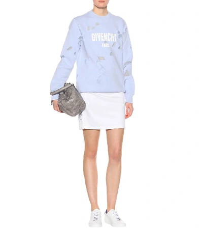 Givenchy White Logo Web Miniskirt In Female