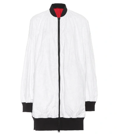 Shop Y-3 Reversible Printed Bomber Jacket In White