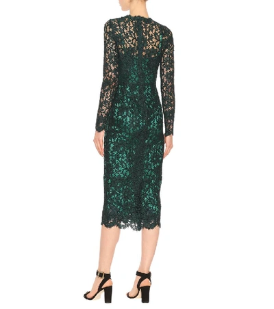 Shop Dolce & Gabbana Cotton-blend Lace Dress In Female