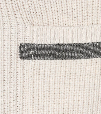 Shop Brunello Cucinelli Cotton Sweater In Beige