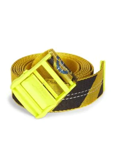 Shop Off-white Diagonal Stripe Industrial Belt In Red