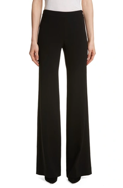 Shop Theory Admiral Crepe Clean Flare Leg Pants In Black