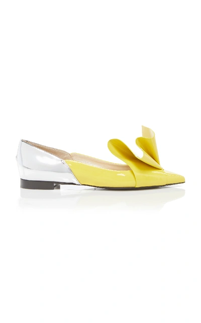 Shop Delpozo Origami Loafer In Yellow