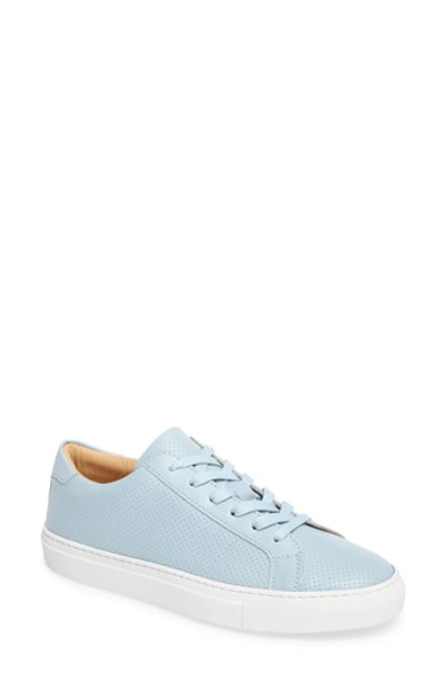 Shop Greats Royale Perforated Low Top Sneaker In Light Blue Perforated