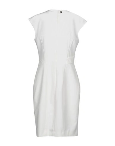 Shop Versace Short Dress In Ivory