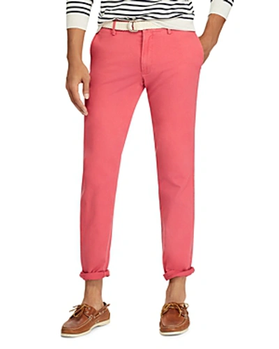 Shop Polo Ralph Lauren Stretch Slim Fit Chinos In Nantucket Red