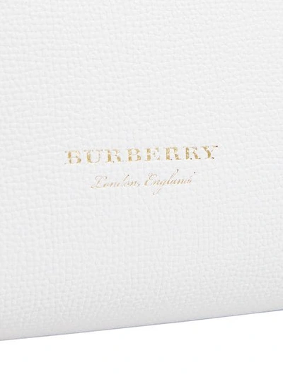 Shop Burberry Medium Banner In Brogue Detail Leather In White