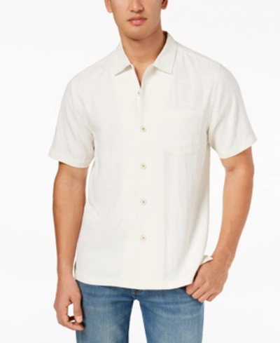 Shop Tommy Bahama Men's Weekend Tropics Silk Shirt, Created For Macy's In Navy