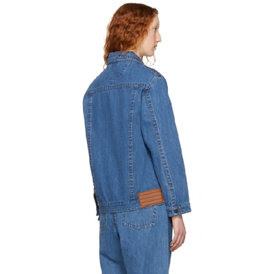 Shop Craig Green Blue Bleached Denim Jacket