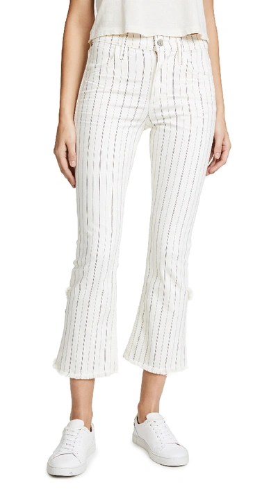 Shop Citizens Of Humanity Drew Fray Jeans In Cream Stripe