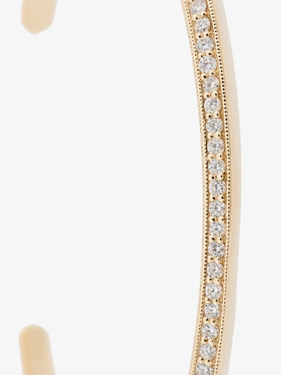 Shop Lizzie Mandler Fine Jewelry Ladies 18kt Yellow Gold Cuff With Diamonds, Size: 6 In Metallic