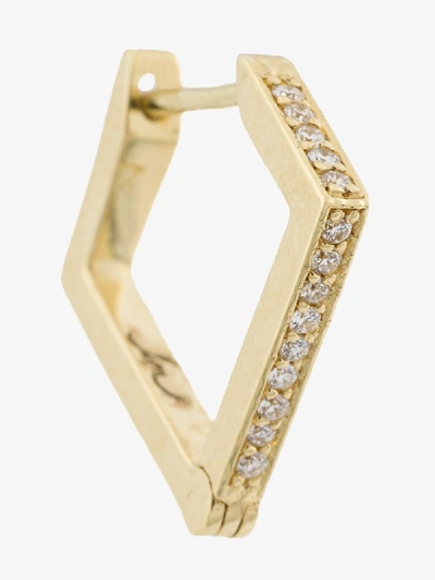 Shop Lizzie Mandler Fine Jewelry 18k Yellow Gold Huggies Diamond Earrings In Metallic
