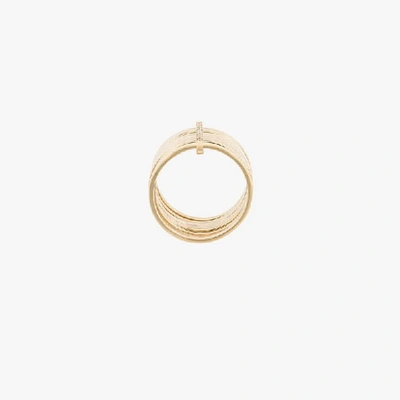 Lizzie Mandler Fine Jewelry 18kt Gold '7 Day' Ring With Diamonds In Silver