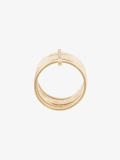 Lizzie Mandler Fine Jewelry 18kt Gold '7 Day' Ring With Diamonds In Silver