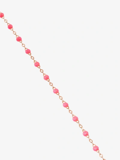 Shop Gigi Clozeau 18k Rose Gold Classic Six And Half Bead Bracelet In Pink/purple