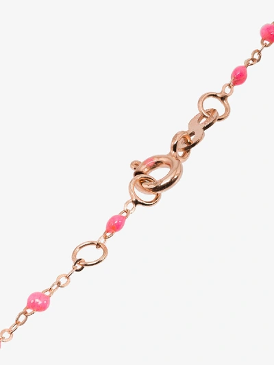 Shop Gigi Clozeau 18k Rose Gold Classic Six And Half Bead Bracelet In Pink/purple