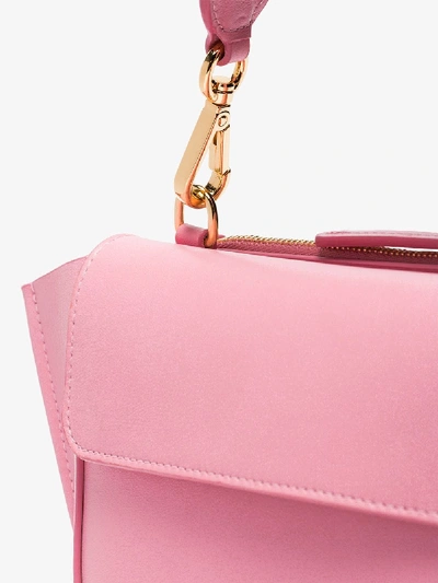 Shop Wandler Pink Hortensia Mini Leather Shoulder Bag In Pink/purple