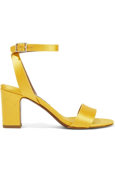 Shop Tabitha Simmons Leticia Satin Sandals In Marigold