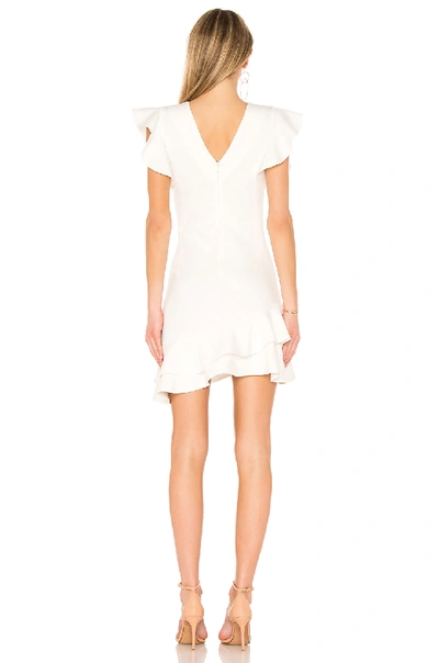 Shop Amanda Uprichard Eclipse Dress In Ivory Powerstretch