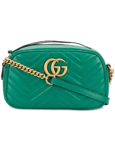 Shop Gucci Gg Marmont Cross In Green