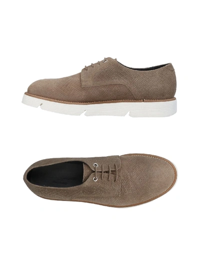 Shop Alberto Guardiani Lace-up Shoes In Khaki