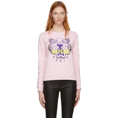 Shop Kenzo Pink Classic Tiger Sweatshirt In 32 - Light